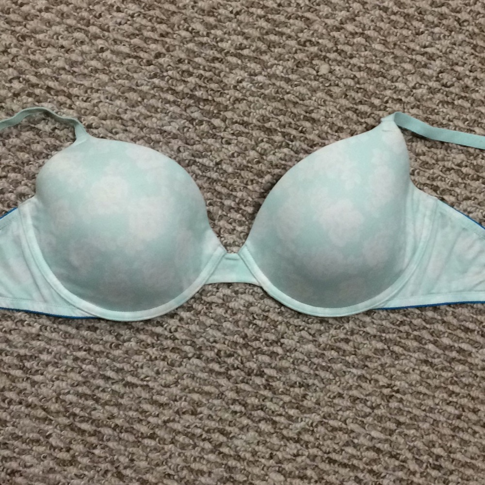 Light blue with flower print Victoria’s Secret bra